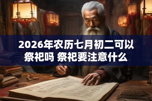 2026年农历七月初二可以祭祀吗 祭祀要注意什么