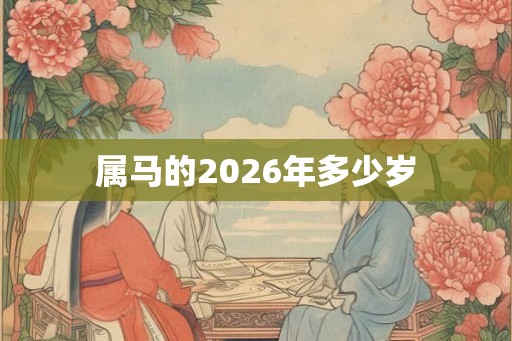 属马的2026年多少岁