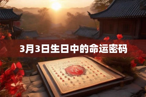 3月3日生日中的命运密码