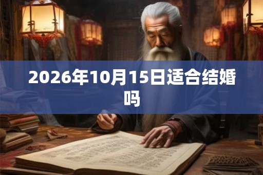 2026年10月15日适合结婚吗 2026年10月15日适合结婚吗