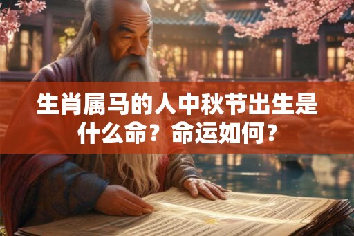 生肖属马的人中秋节出生是什么命？命运如何？