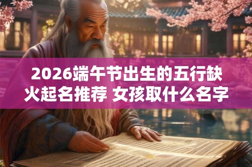 2026端午节出生的五行缺火起名推荐 女孩取什么名字好
