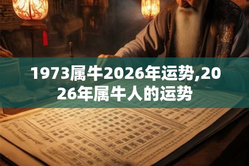 1973属牛2026年运势,2026年属牛人的运势