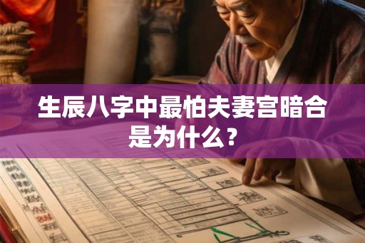 生辰八字中最怕夫妻宫暗合是为什么？
