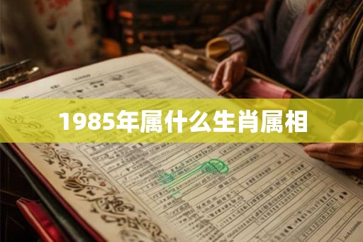 1985年属什么生肖属相
