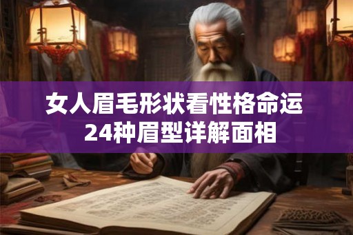 女人眉毛形状看性格命运  24种眉型详解面相
