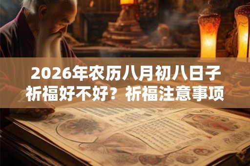 2026年农历八月初八日子祈福好不好?祈福注意事项有哪些? 2026年农历八月初八日子祈福好不好?祈福注意事项有哪些?