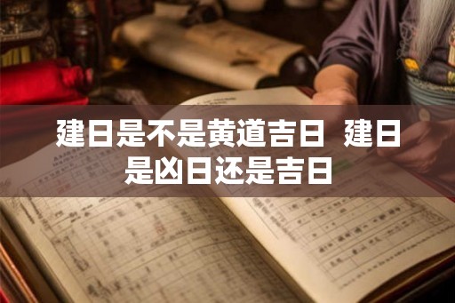 建日是不是黄道吉日  建日是凶日还是吉日