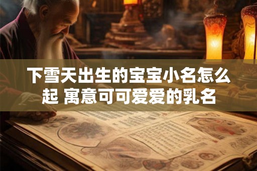 下雪天出生的宝宝小名怎么起 寓意可可爱爱的乳名