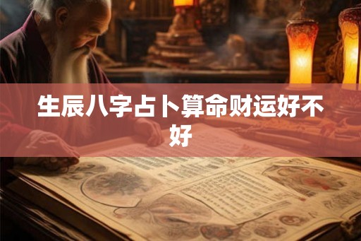 生辰八字占卜算命财运好不好