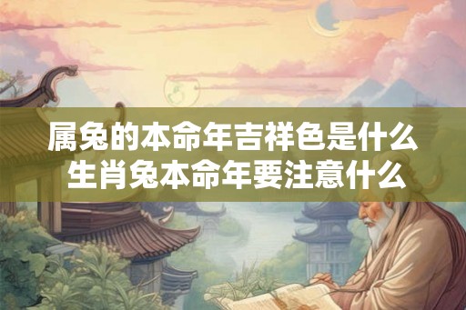 属兔的本命年吉祥色是什么 生肖兔本命年要注意什么