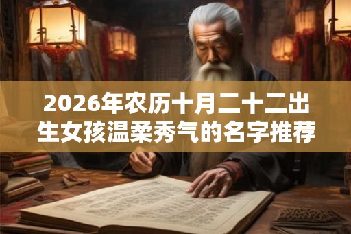 2026年农历十月二十二出生女孩温柔秀气的名字推荐