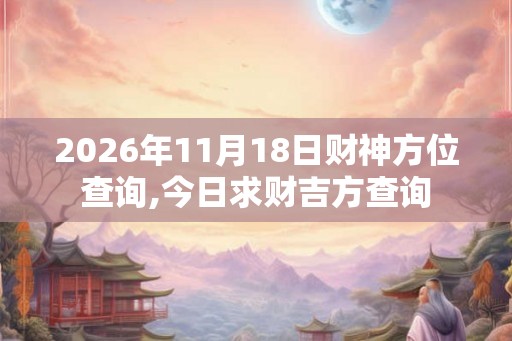 2026年11月18日财神方位查询,今日求财吉方查询