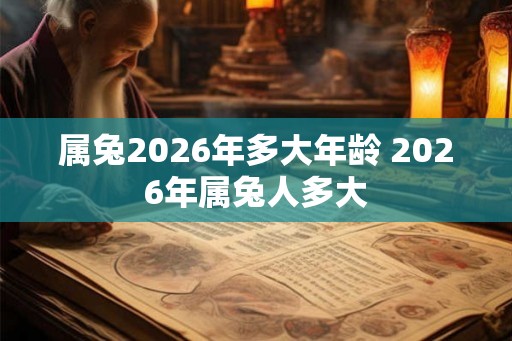 属兔2026年多大年龄 2026年属兔人多大 属兔2026年多大年龄 2026年属兔人多大