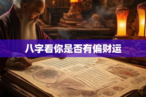 八字看你是否有偏财运