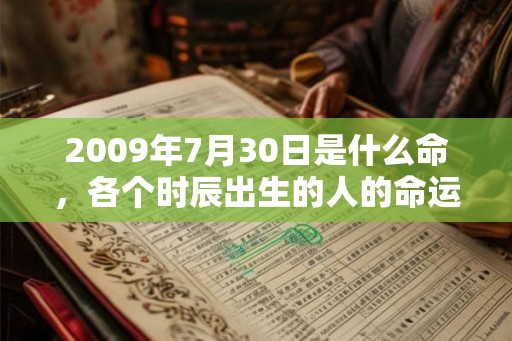 2009年7月30日是什么命,各个时辰出生的人的命运 2009年7月30日是什么命,各个时辰出生的人的命运