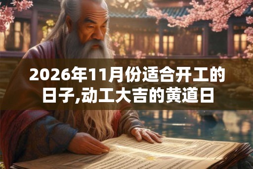 2026年11月份适合开工的日子,动工大吉的黄道日