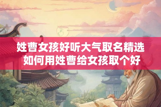 姓曹女孩好听大气取名精选 如何用姓曹给女孩取个好听大气的名字