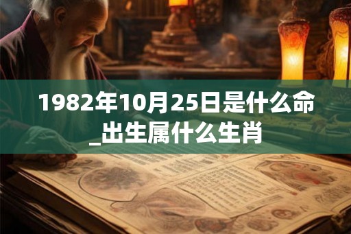 1982年10月25日是什么命_出生属什么生肖 1982年10月25日是什么命_出生属什么生肖