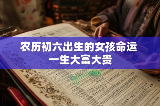 农历初六出生的女孩命运 一生大富大贵