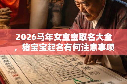 2026马年女宝宝取名大全，猪宝宝起名有何注意事项？