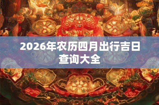 2026年农历四月出行吉日查询大全