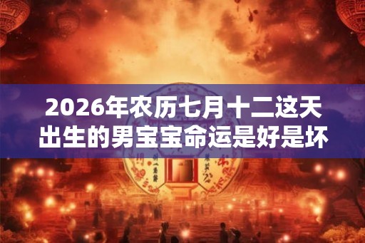 2026年农历七月十二这天出生的男宝宝命运是好是坏