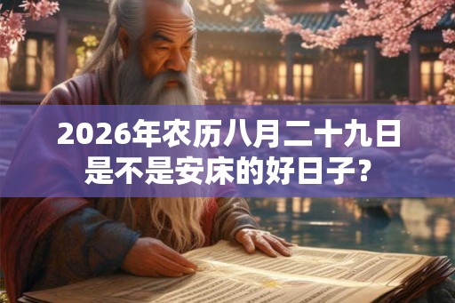 2026年农历八月二十九日是不是安床的好日子？