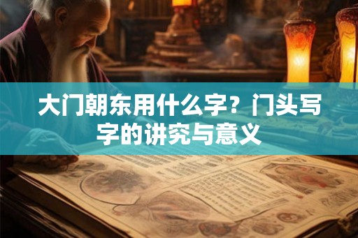 大门朝东用什么字？门头写字的讲究与意义