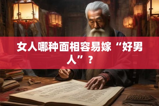 女人哪种面相容易嫁“好男人”？