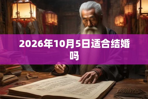 2026年10月5日适合结婚吗 2026年10月5日适合结婚吗