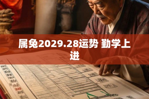 属兔2029.28运势 勤学上进
