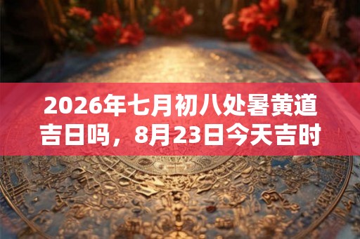 2026年七月初八处暑黄道吉日吗，8月23日今天吉时