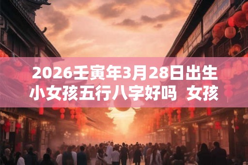 2026壬寅年3月28日出生小女孩五行八字好吗  女孩文雅大方的名字赏析