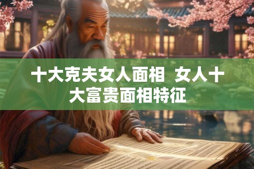 十大克夫女人面相  女人十大富贵面相特征