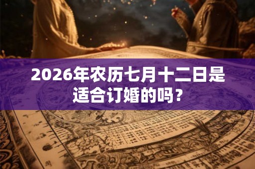 2026年农历七月十二日是适合订婚的吗? 2026年农历七月十二日是适合订婚的吗?