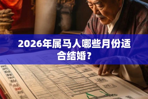 2026年属马人哪些月份适合结婚？