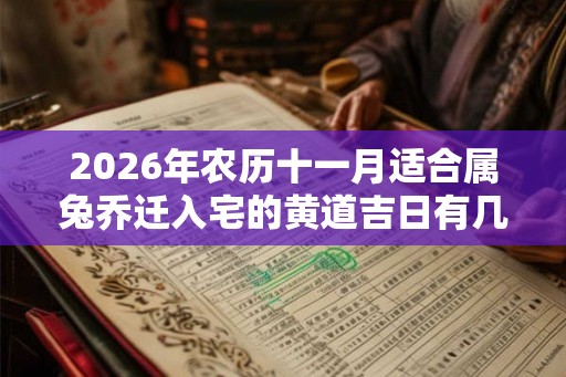 2026年农历十一月适合属兔乔迁入宅的黄道吉日有几天