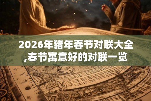 2026年猪年春节对联大全,春节寓意好的对联一览