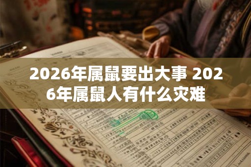 2026年属鼠要出大事 2026年属鼠人有什么灾难