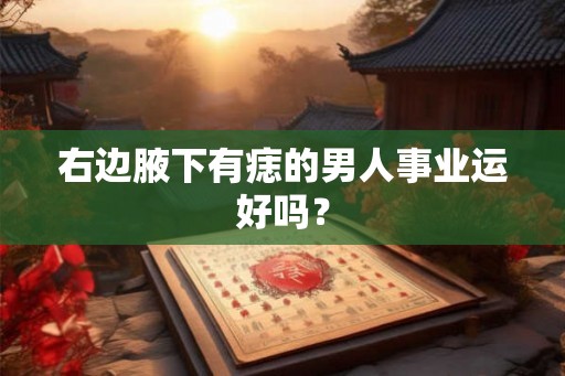 右边腋下有痣的男人事业运好吗？