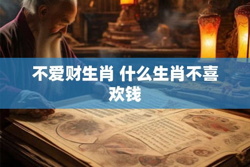 不爱财生肖 什么生肖不喜欢钱