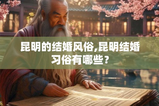 昆明的结婚风俗,昆明结婚习俗有哪些？