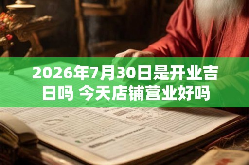 2026年7月30日是开业吉日吗 今天店铺营业好吗