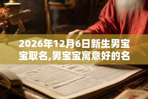 2026年12月6日新生男宝宝取名,男宝宝寓意好的名字