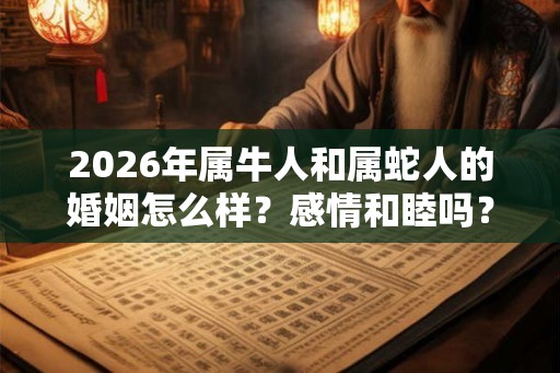 2026年属牛人和属蛇人的婚姻怎么样？感情和睦吗？