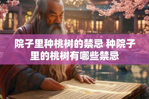 院子里种桃树的禁忌 种院子里的桃树有哪些禁忌