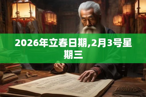2026年立春日期,2月3号星期三