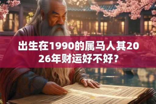 出生在1990的属马人其2026年财运好不好？