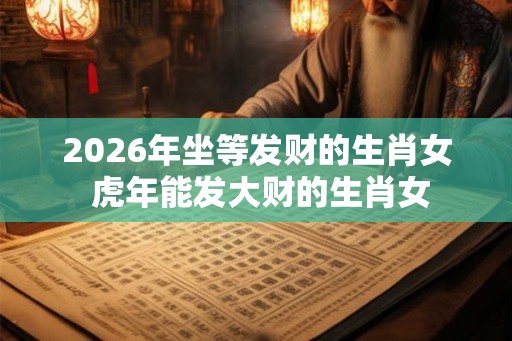 2026年坐等发财的生肖女 虎年能发大财的生肖女